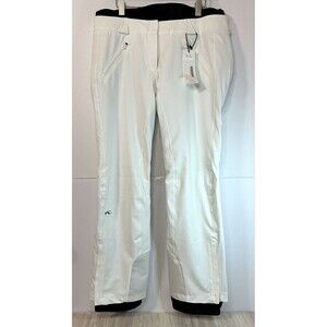 Kjus Ski Pants Women's 2XL White 44 outdoor snowboard slim fit / low rise 3DeFX+
